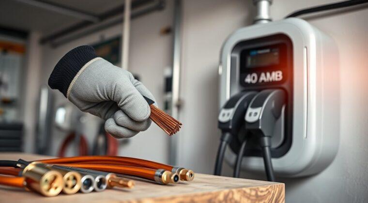 40 amp ev charger wire