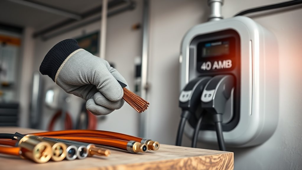 40 amp ev charger wire