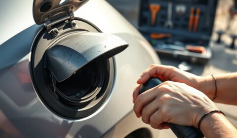 broken ev charging flap