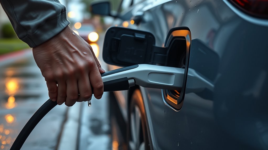 charge ev safely rain ready