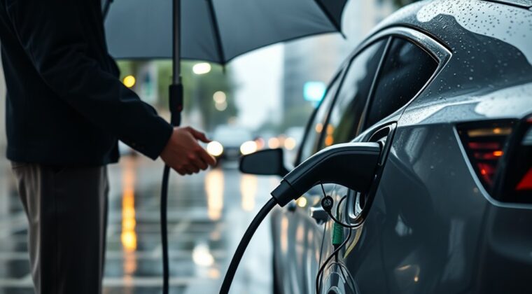 charge safely in rain