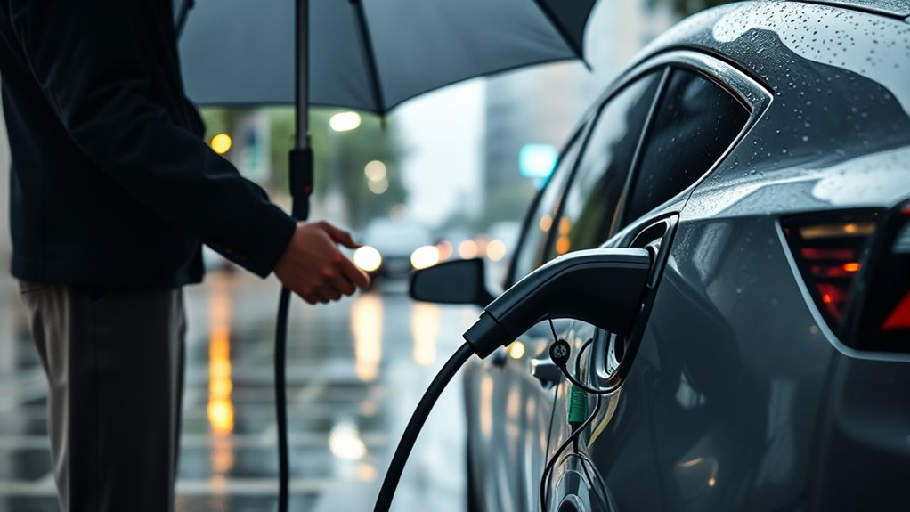 charge safely in rain