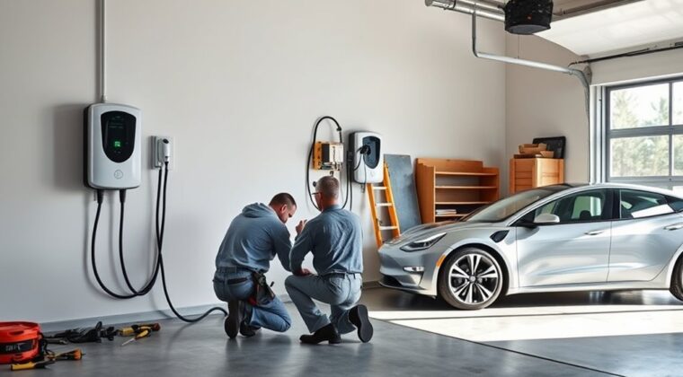 home garage ev charger installation