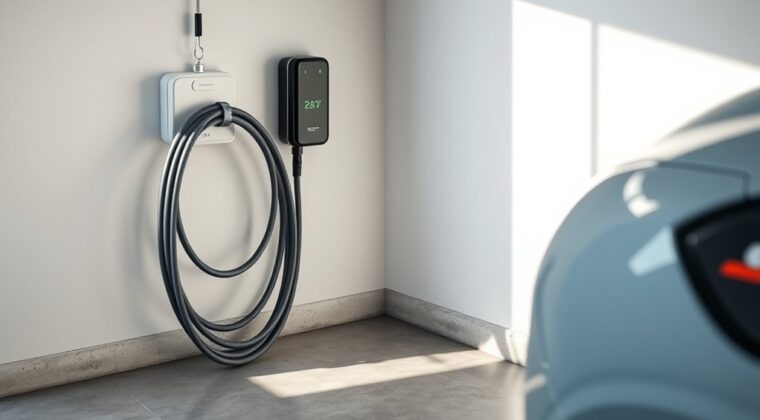 organize ev charging cables