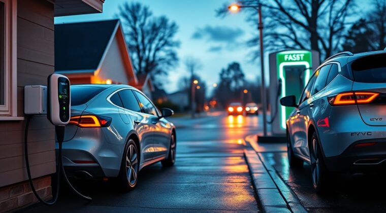 public vs home charging