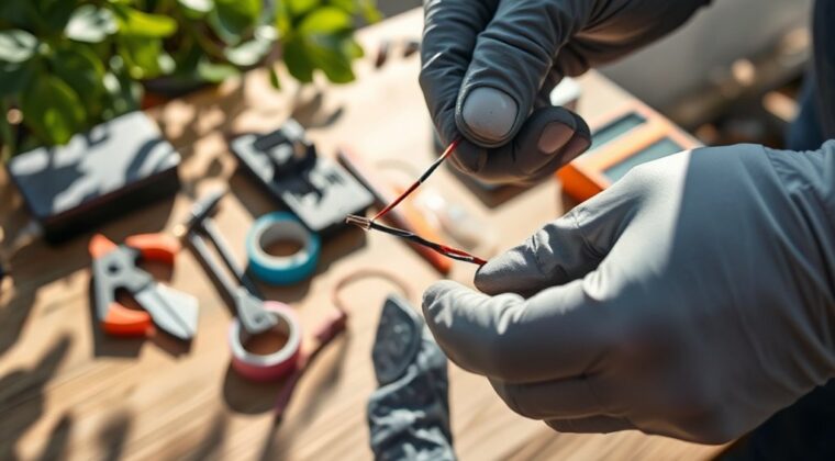 repair frayed ev cable safely