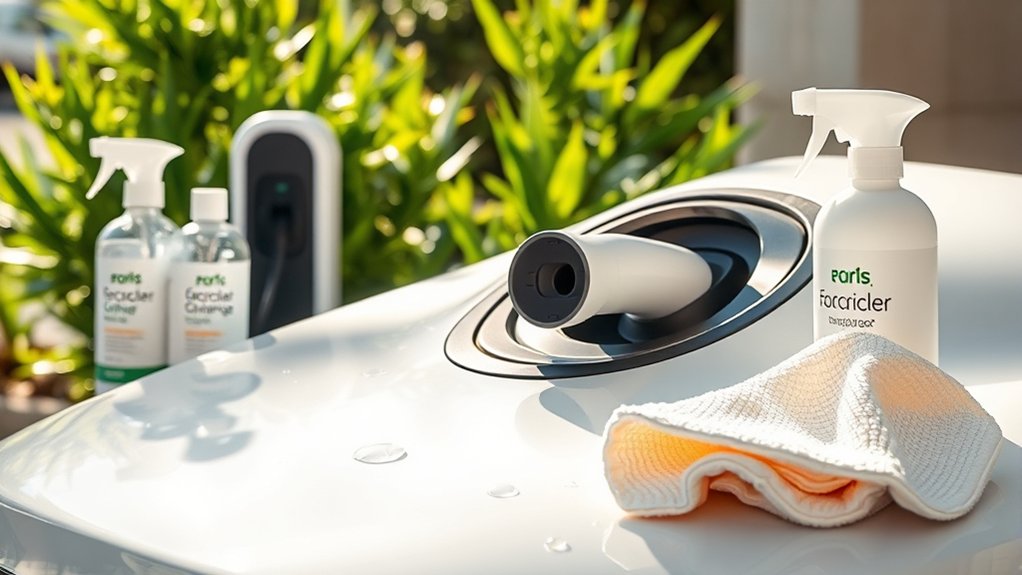 safe cleaning for ev chargers