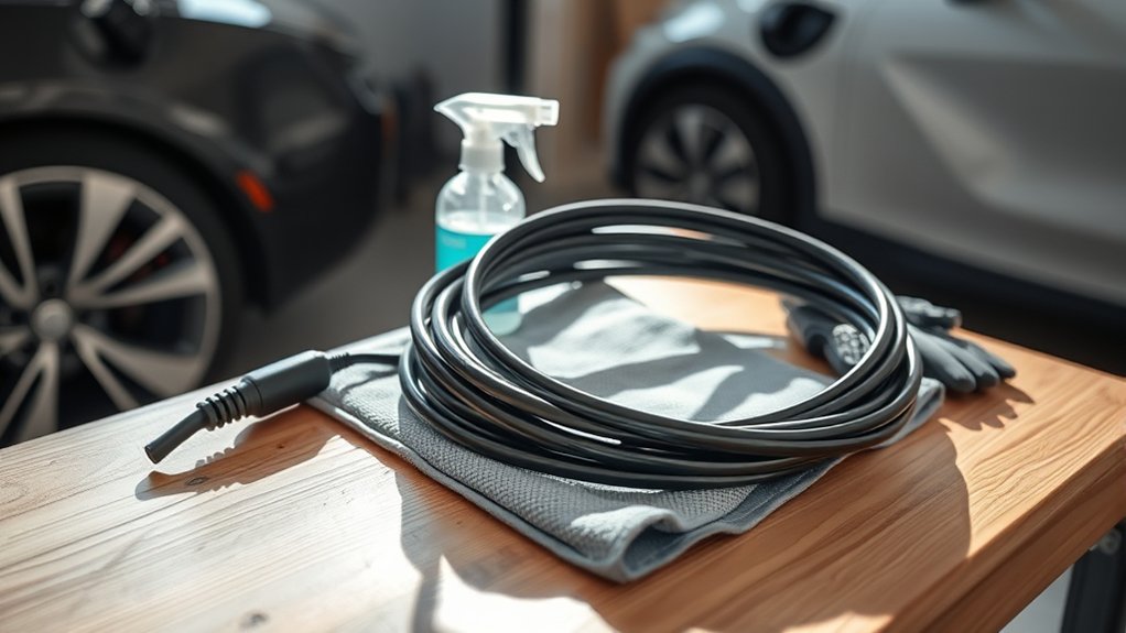 safe ev cable cleaning