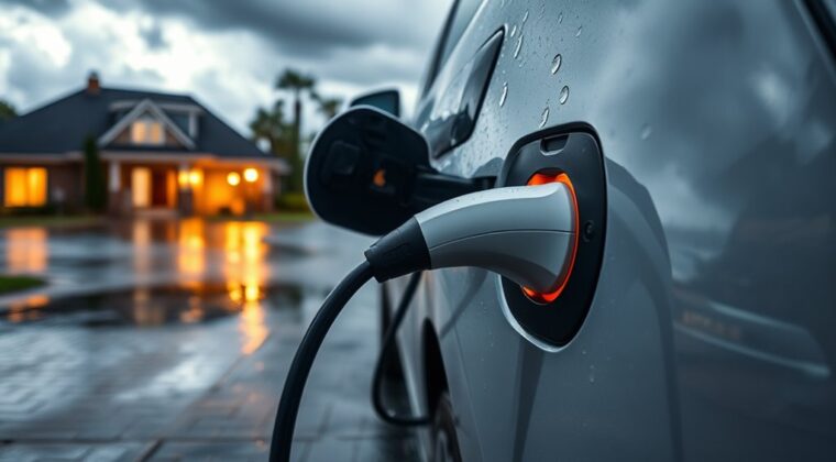 safe ev charging outdoors