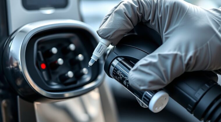 safely lubricate ev connector
