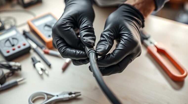 safely repair ev cable