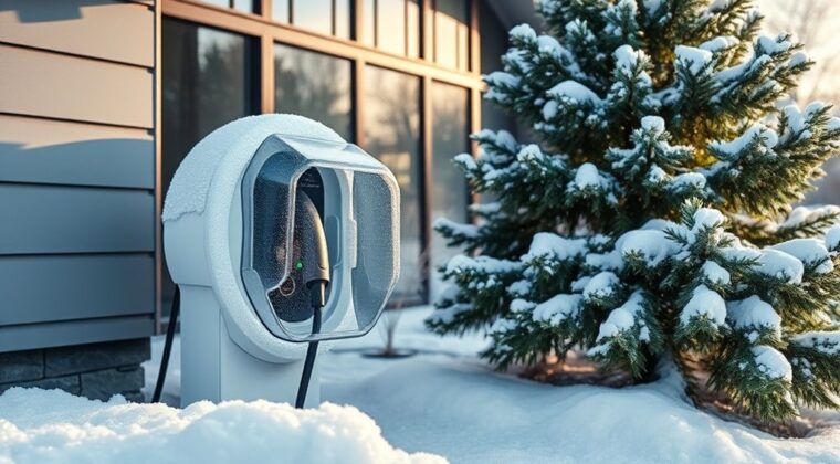 winter ev charger care