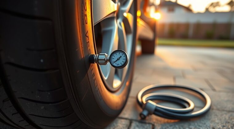 check tire pressure safely