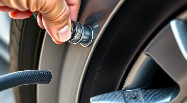 connect inflator to valve