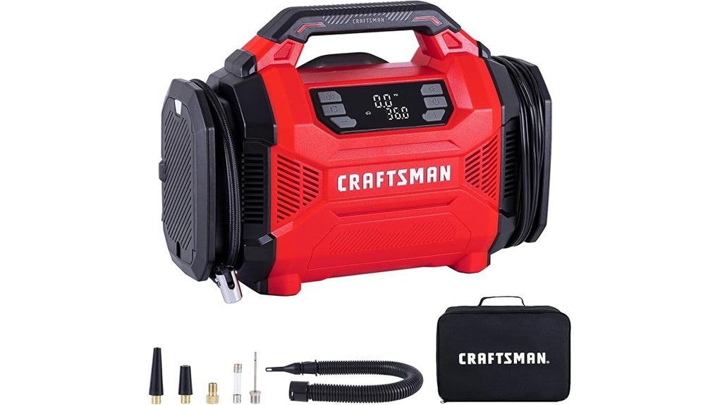 digital gauge tire inflator