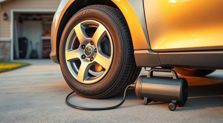 inflate a flat tire