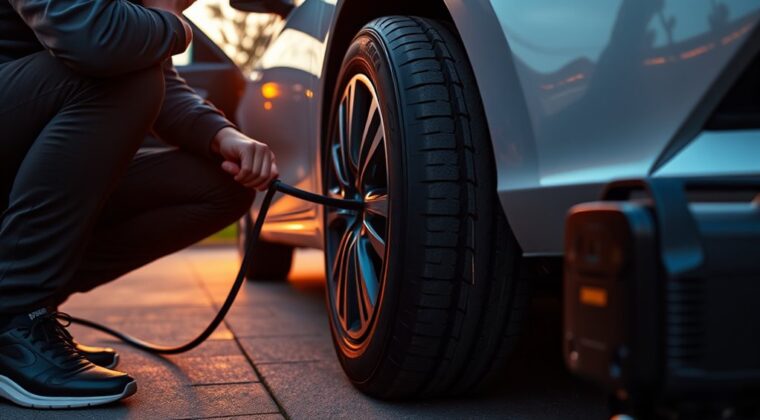 inflate tire after warning