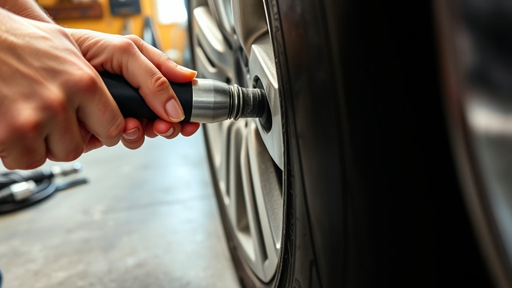 inflate tire secure valve