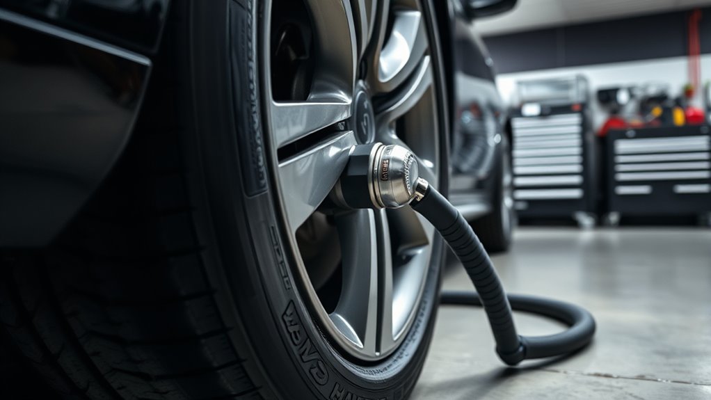 inflate tires monitor pressure