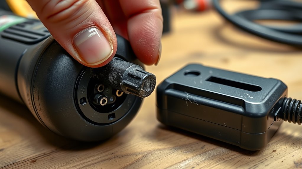 inspect charger and connections