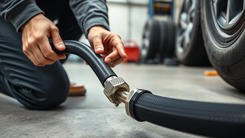 inspect hose for damage
