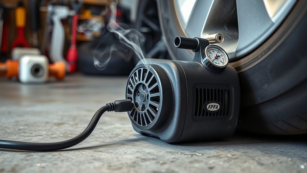 overheating tire inflator issues