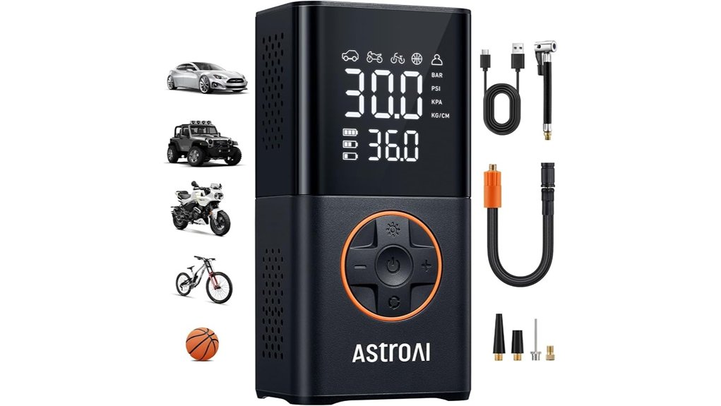 portable cordless tire inflator