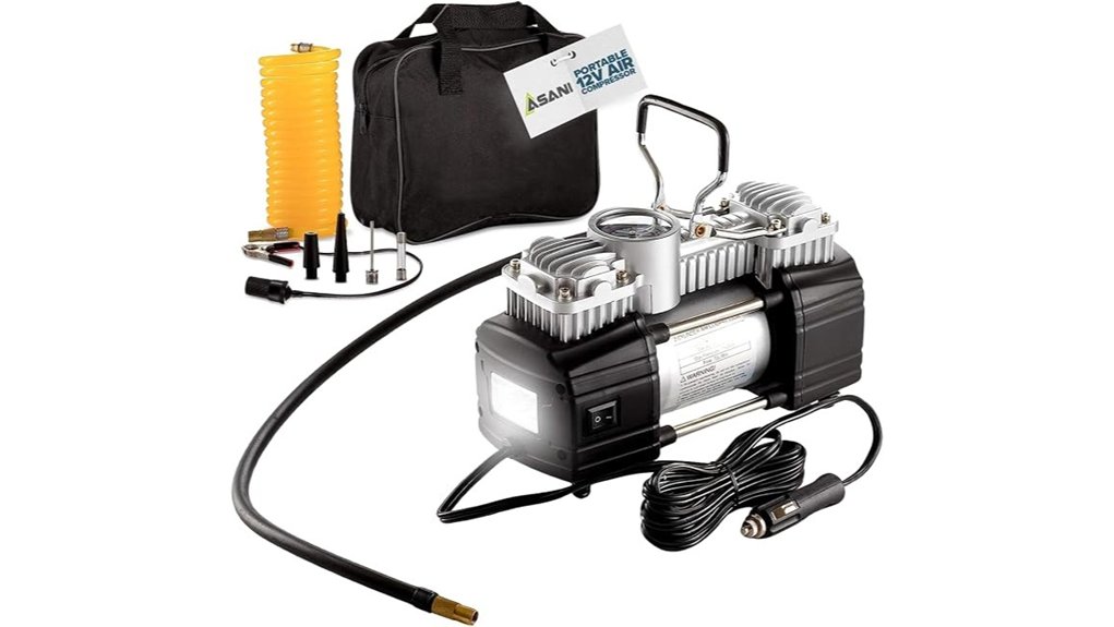 portable dual cylinder tire inflator
