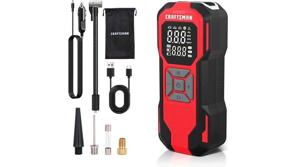 portable high pressure tire inflator
