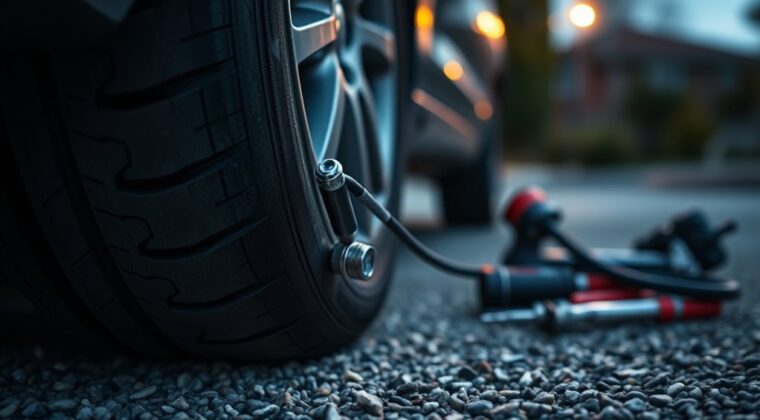 portable tire inflation device