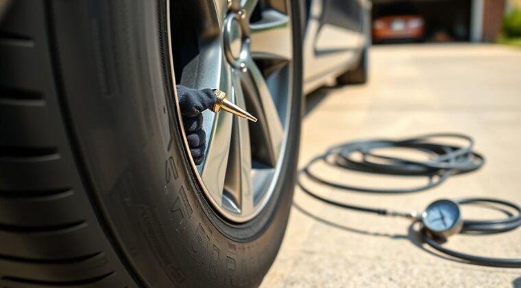 safely deflate overinflated tire