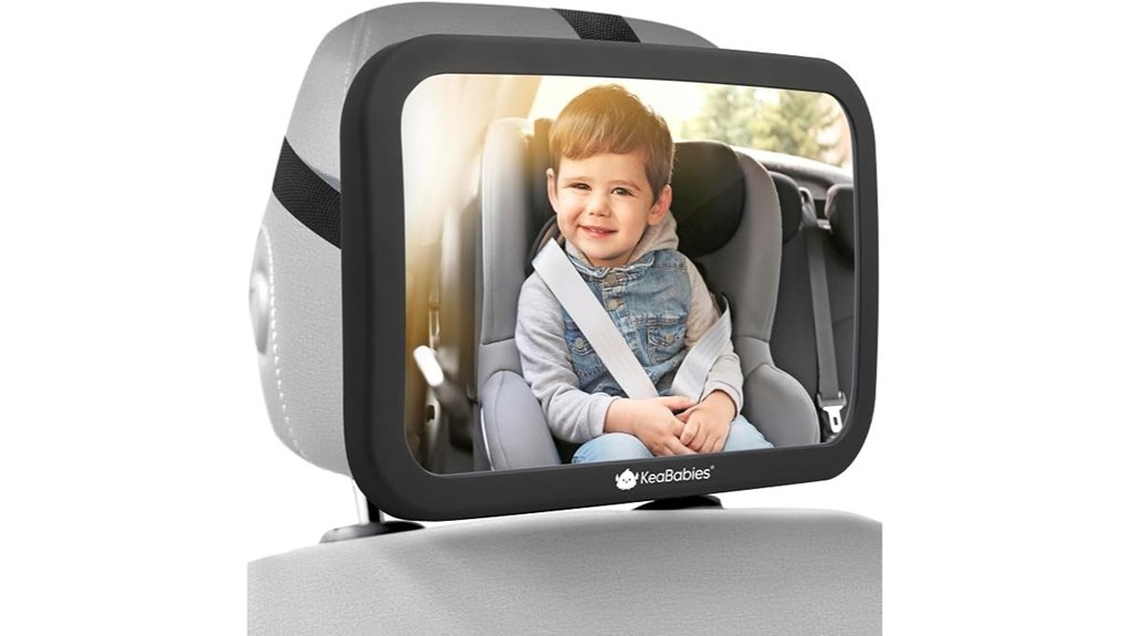 shatterproof wide view mirror