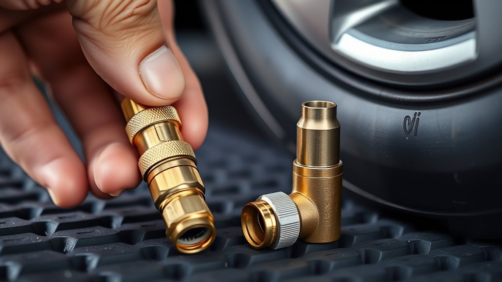 tire inflation tool connection