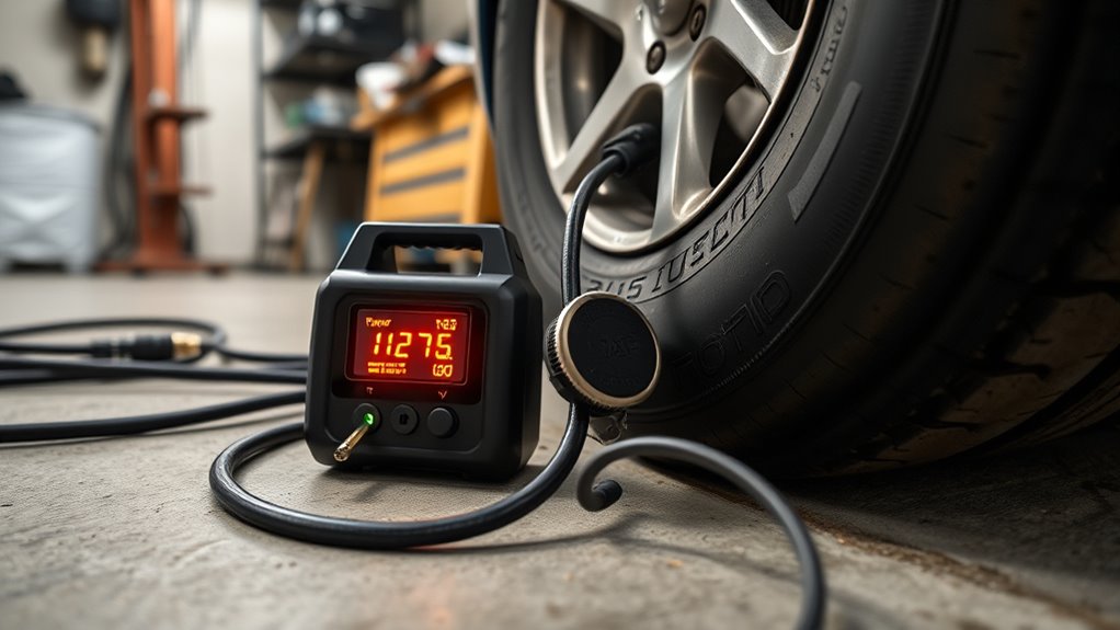 tire inflator diagnostic signals