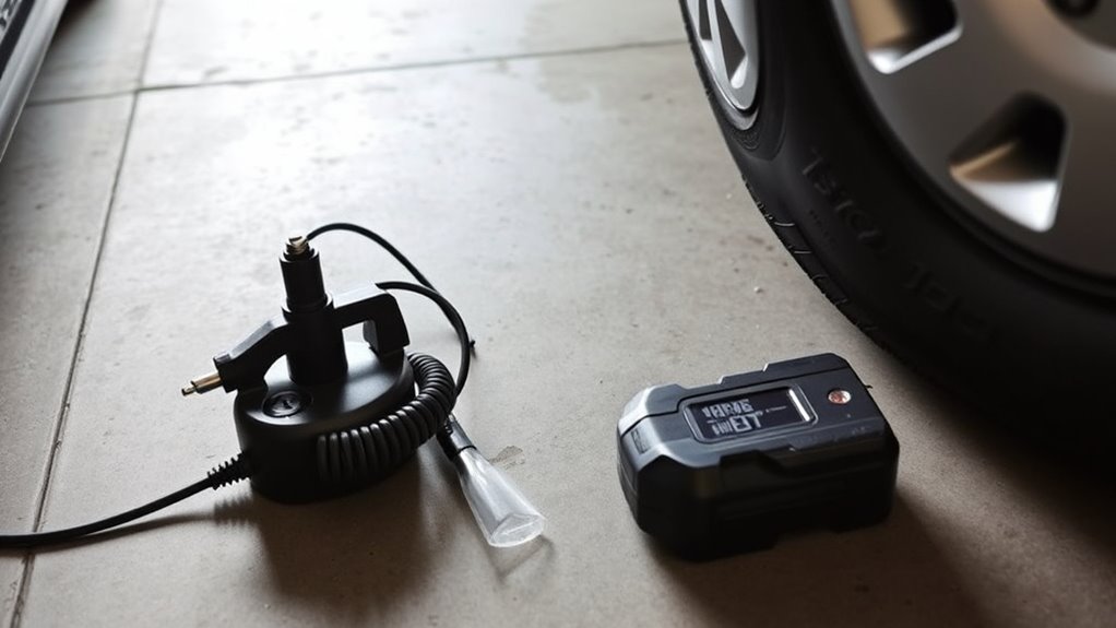 vehicle powered tire inflation tool