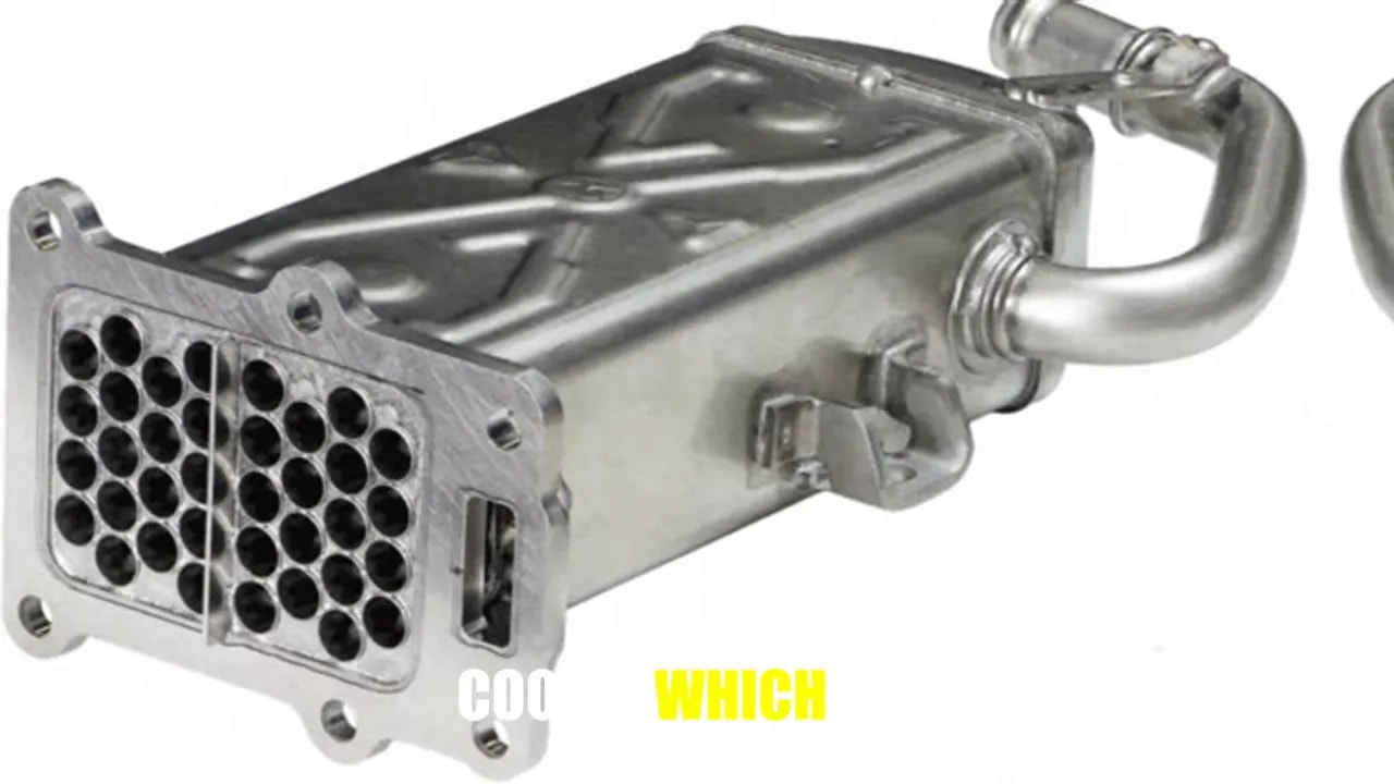 Metal EGR cooler with a rectangular flange containing multiple small circular passages