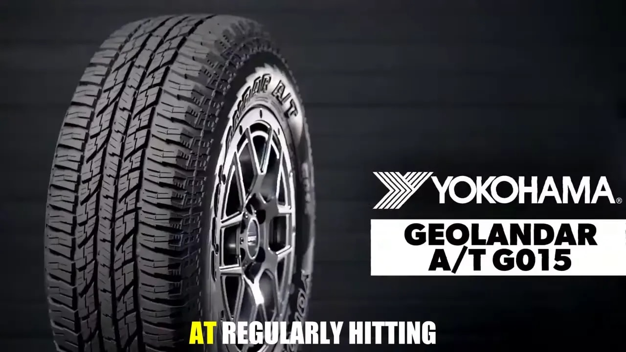 Yokohama Geolandar A/T G015 tire beside its model name